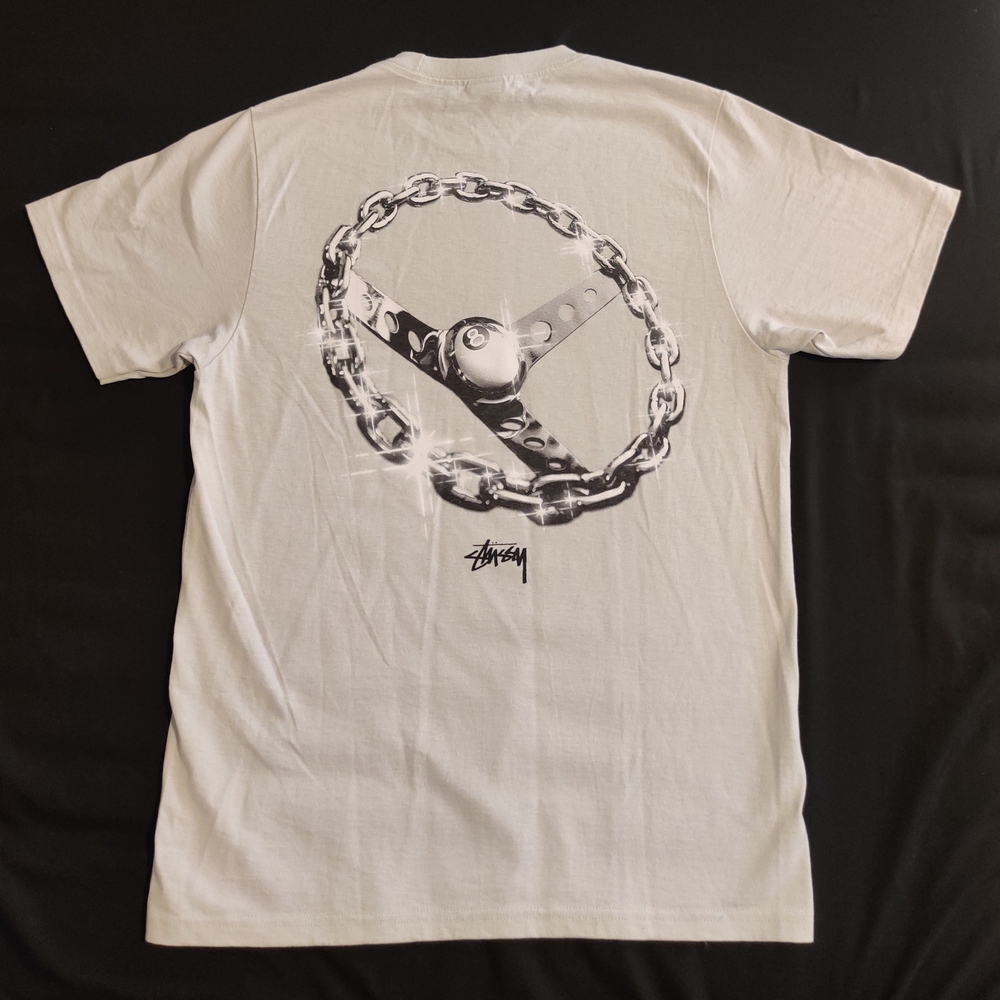 Stussy Chain Link Fog Grey Tee